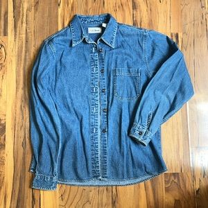 L.L. Bean Denim Button Down Shirt